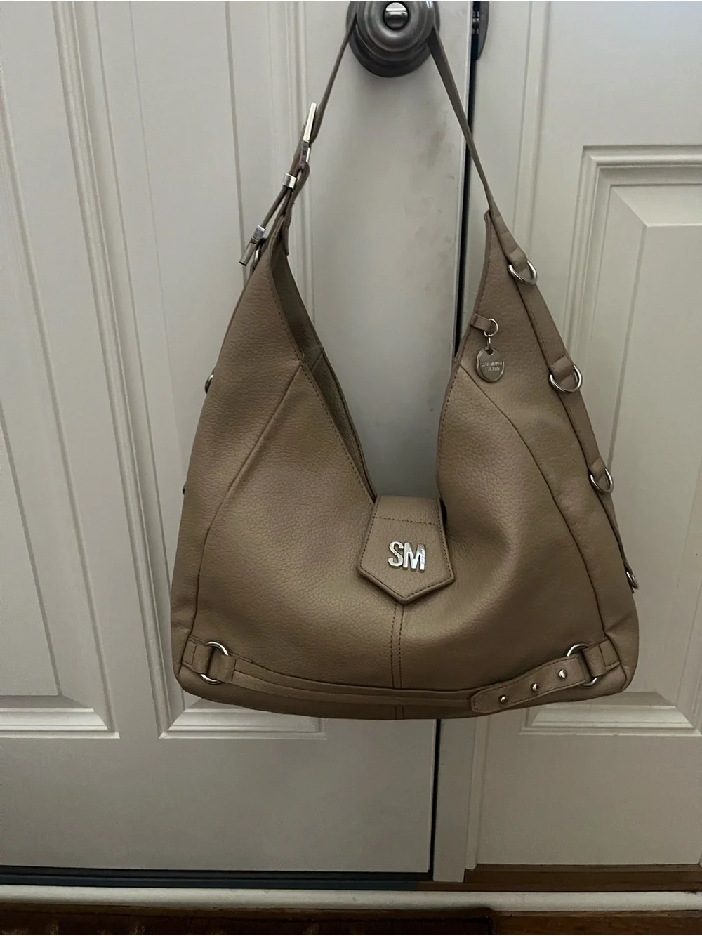 Steve Madden Taupe Large Vintage Hobo Bag With Adjustable Strap
